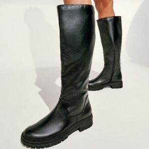 Black Felice Lug Sole Boot